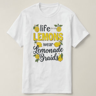 Cabelos Pretos com Tranças de Limonada Camiseta Gr