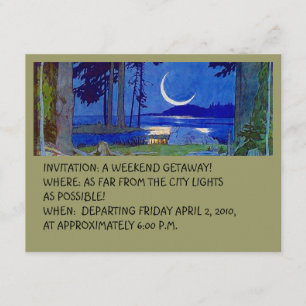 CABIN COTTAGE GETAWAY CONVITE EZ PARA PERSONALIZAR
