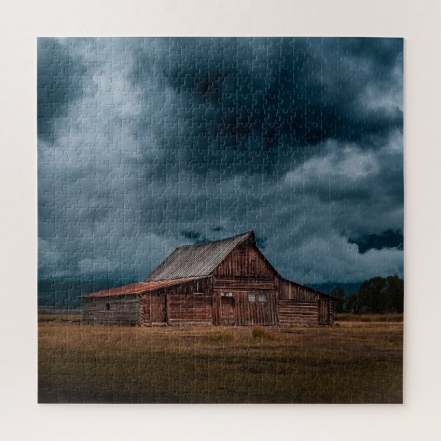 CABIN STORMY SKY JIGSAW QUEBRA-CABEÇA (Vertical)