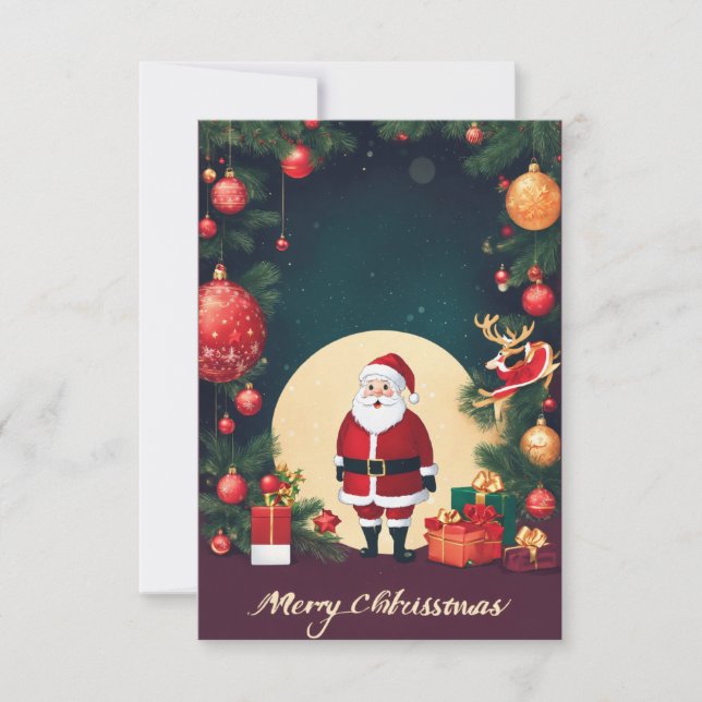 Cabina de cartão de Natal (Frente)