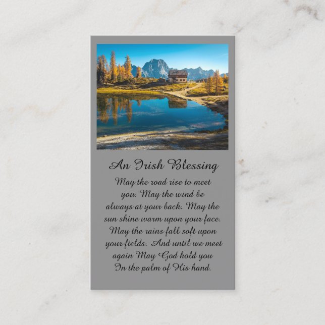 Cabina no Cartão de condolências lago (Frente)