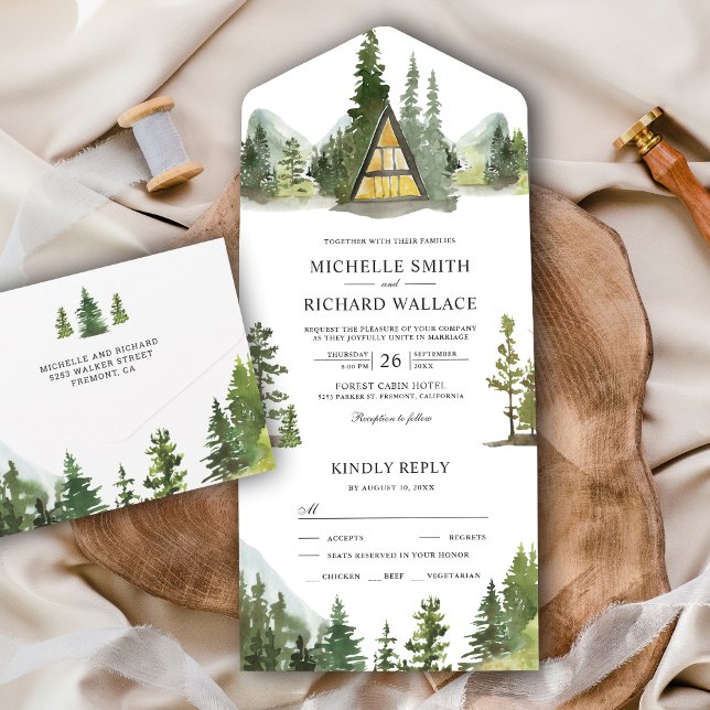 Cabine A-Frame Lodge Rústico Casamento Floresta Mo (Criador carregado)