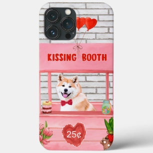 Cabine de Beijo do Cão Akita no Dia dos Namorados