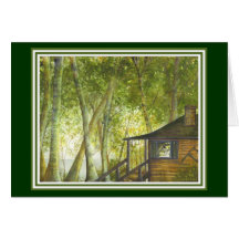 Cabine pelo cartão do lago por Brigid O'Neill