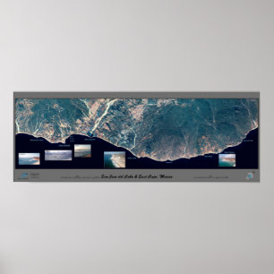 Cabo do leste, poster do satélite de Baja