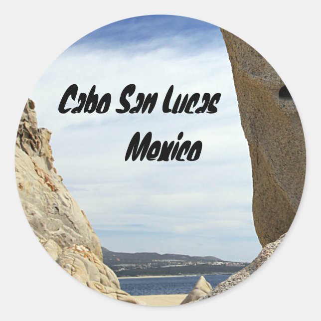 Cabo etiqueta de San Lucas, México (Frente)