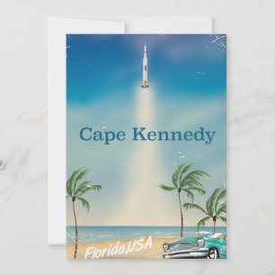 Cabo Kennedy vintage Saturno cinco poster de fogue