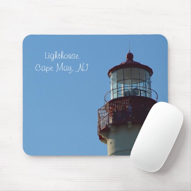 Cabo May Lighthouse Close-up Mousepad (Com mouse)