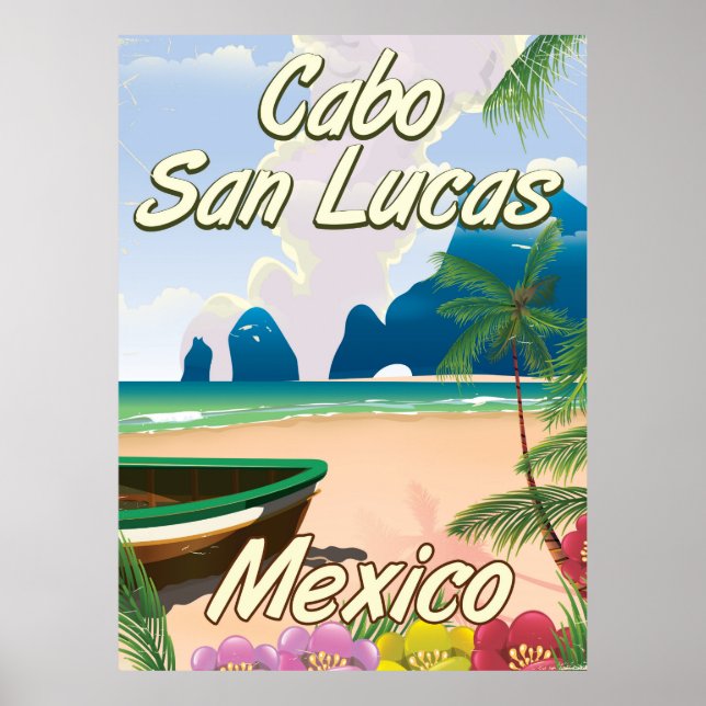 Cabo San Lucas Mexico travel poster (Frente)