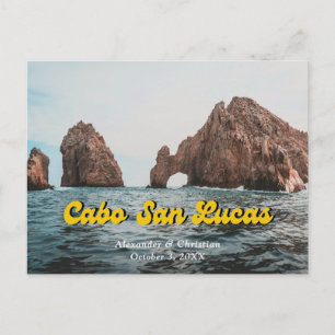 Cabo Save the Date Cartão Postal Casamento no Méxi