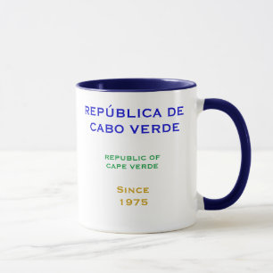 CABO VERDE * - caneca com bandeira e crista