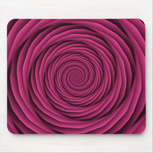 Cabos enrolados no Mousepad Rosa