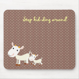Cabra bonito Mousepad - pare de caçoar ao redor
