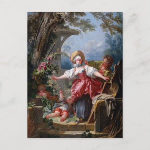 Cabra Cega de Jean Honore Fragonard Cartão Postal