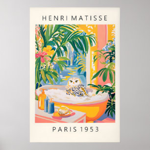 Cabra da Neve na Banheira Impressão Artística Banh