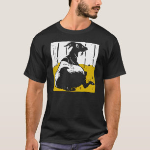 Cabra do Woodcut do Victorian na camisa de T