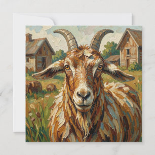 Cabra Impasto numa Arte de Fazenda
