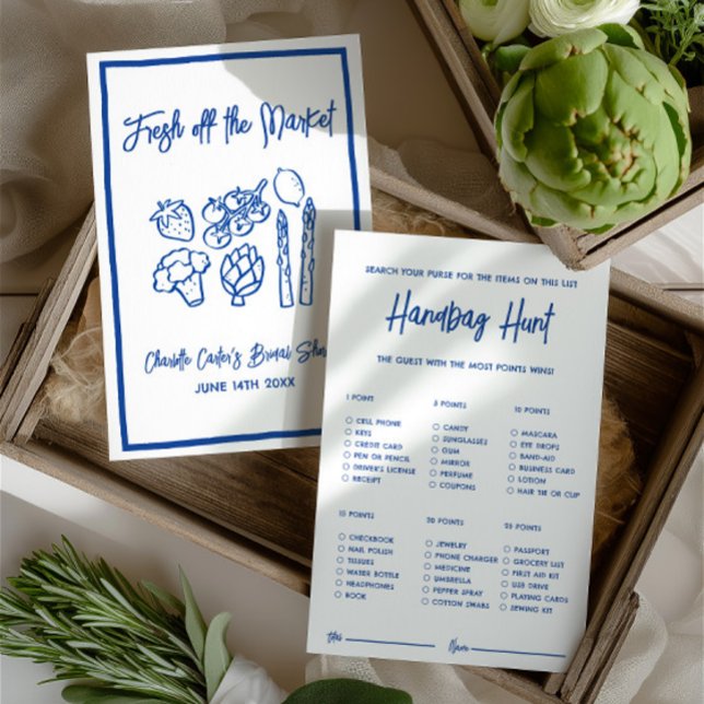 Caça à Bolsa Recém-chegada ao Mercado Jogo de Chá  (Handbag Hunt Fresh Off The Market Shower Game)