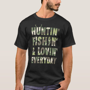 Caça A Camisas De Pesca Caçando Pescarando Amando