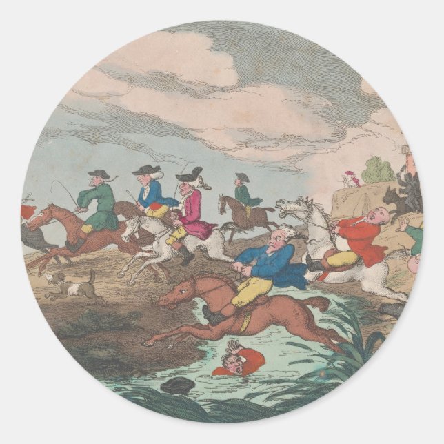 Caça - Adesivos redondos para artigos de papelaria (Frente)