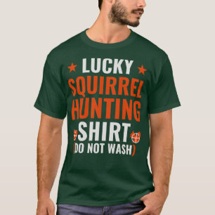 Caça ao Esquilo da Sorte Camisa Camisa Engraçada C