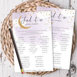 Caça ao Purse Roxa na Lua Jogo de Cartão de Chuvei