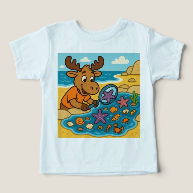 Caça ao Tesouro na Poça da Maré – Camiseta Explora (Design frontal)