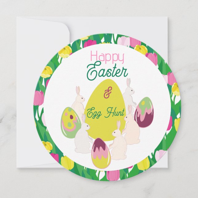 Caça aos ovos. Convite (Frente)