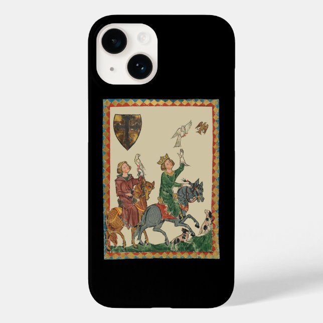 Caça com Falcão, Códice Manesse do Século XIV (Verso)