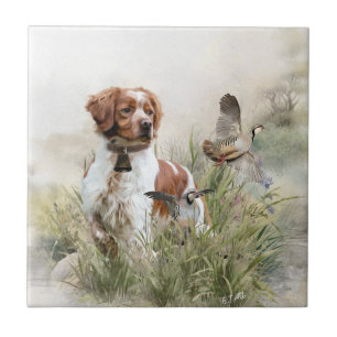 Caça com um cão Brittany, Art