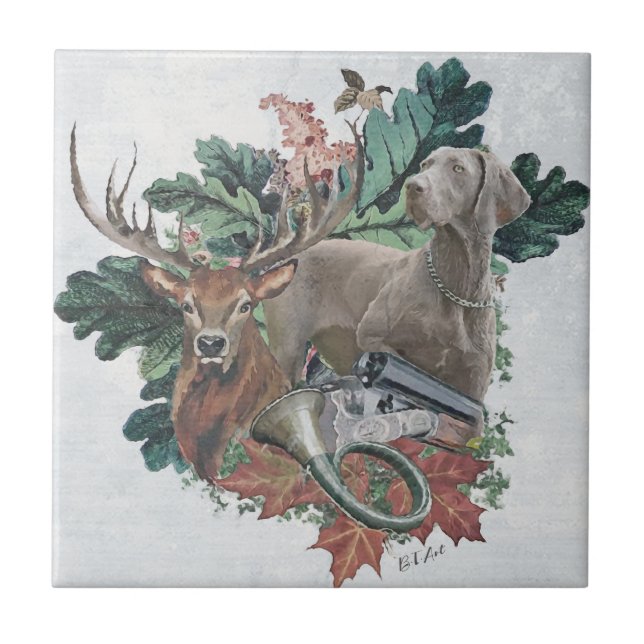 Caça com um Weimaraner, "Espírito de Cinzas" (Frente)