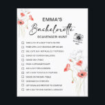 Caça de Escavador Personalizada em Bachelorette<br><div class="desc">Faça sua festa de solteira inesquecível com esta Caçadora Personalizada de Bachelorette Scavenger Hunt! Este desafio de selfie, editável e engraçado, é perfeito para uma noite de diversão, pois inclui uma mistura de tarefas hilárias, um jogo de fotos e elementos de caça ao tesouro para manter todos entretidos. Ideal para...</div>