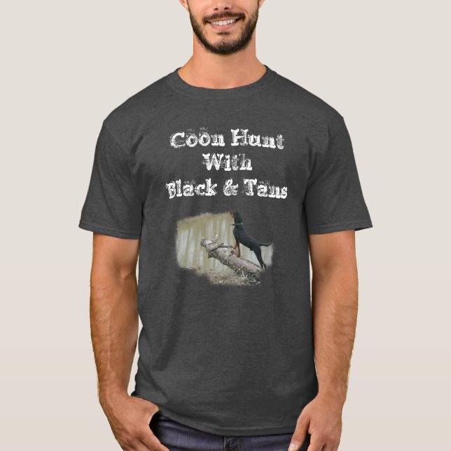 Caça De Lua Com Camisa Preta E Tans (Frente)