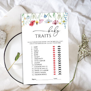 Caça de Traços de Bebê de Flores Selvagens