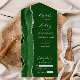 Caça Verde Casamento Ágata Prata