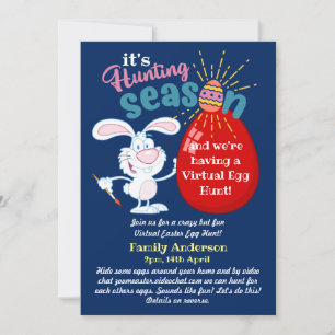 Caça Virtual de Ovos de Páscoa! Convites de bate-p