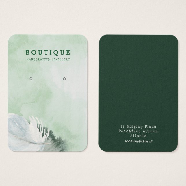 Caçador de Penas Brancas de inverno Molho d'água (Frente & Verso)