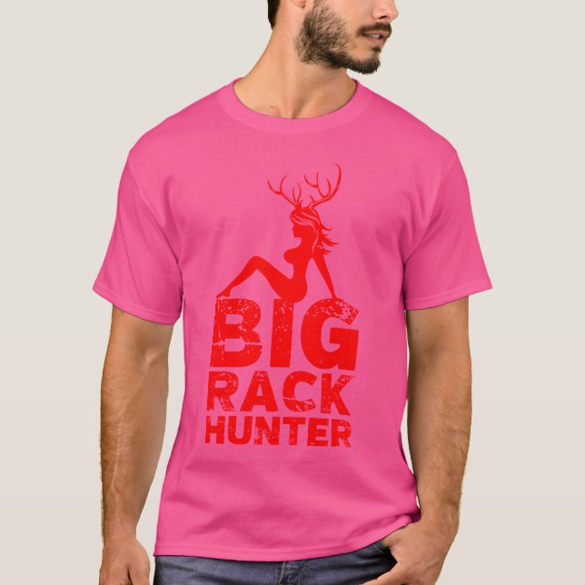 Caçador De Veados De Grande Rack Camisa Engraçada  (Frente)