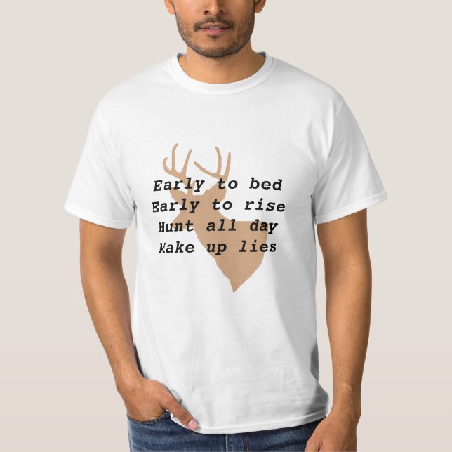 Caçador Humoroso de Veado Caçando Camiseta (Frente)