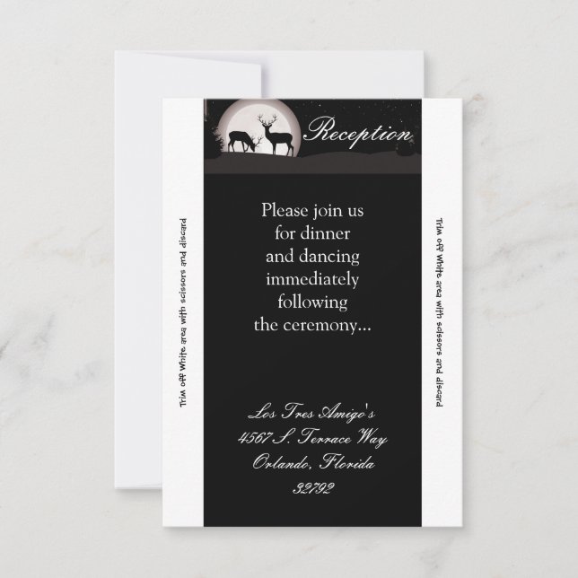 Caçadores de cartões de recepção 3,5x7 Moon Deer B (Frente)