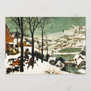 Caçadores de Pieter Bruegel nos convites da neve
