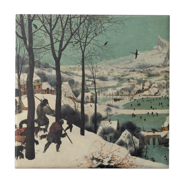 Caçadores na Neve, obra de arte famosa, (Frente)