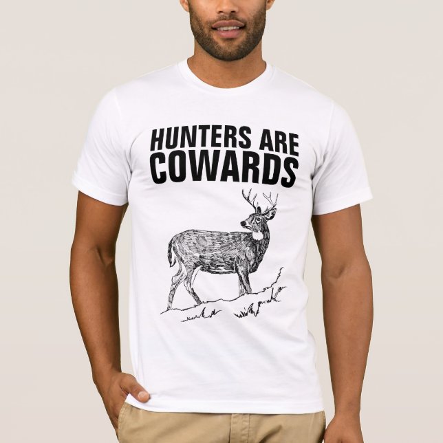 CAÇADORES SÃO COVARDES, Camisetas anti CAÇA (Frente)