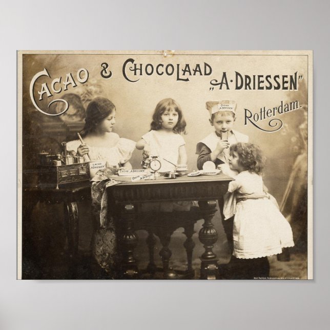 Cacao & Chocolaad Vintage Poster (Frente)
