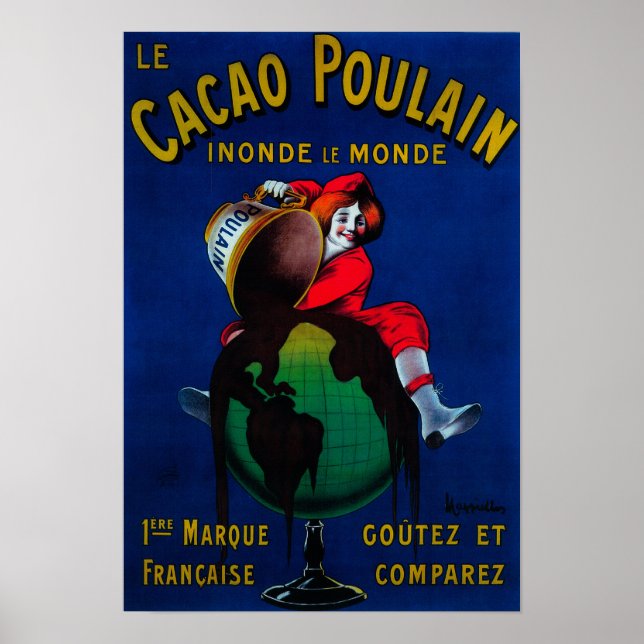 Cacao Poulain Vintage Poster Europe (Frente)