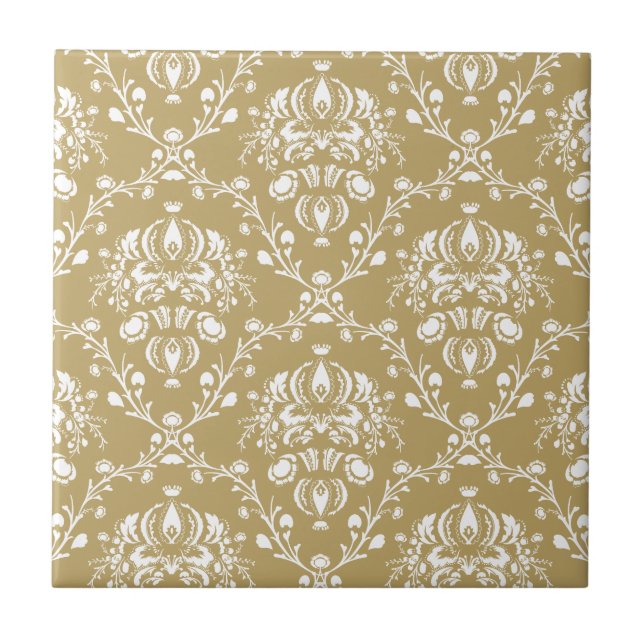 Cacau e Cream Damask (Frente)
