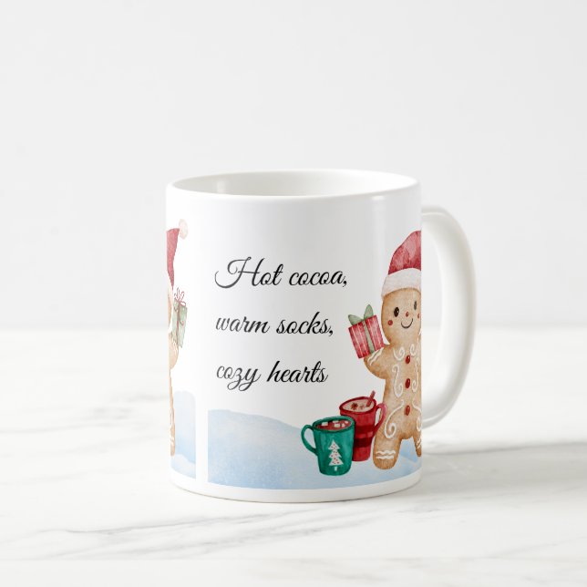 Cacau quente, Meias quente - Caneca de Natal (Frente Esquerda)