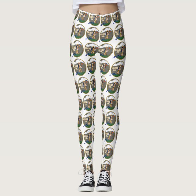 CACHE NA GAROTA - GEOCACHANDO Leggings (Frente)