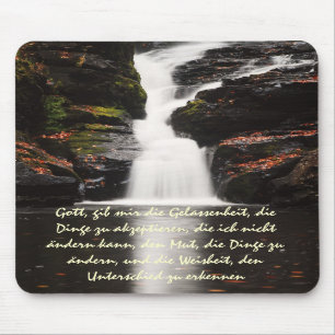 Cachoeira alemão Mousepad do outono da oração da