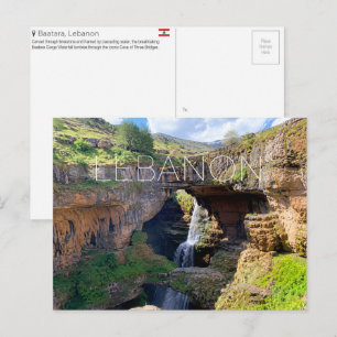 Cachoeira Baatara, Cartão Postal de Viagem do Líba